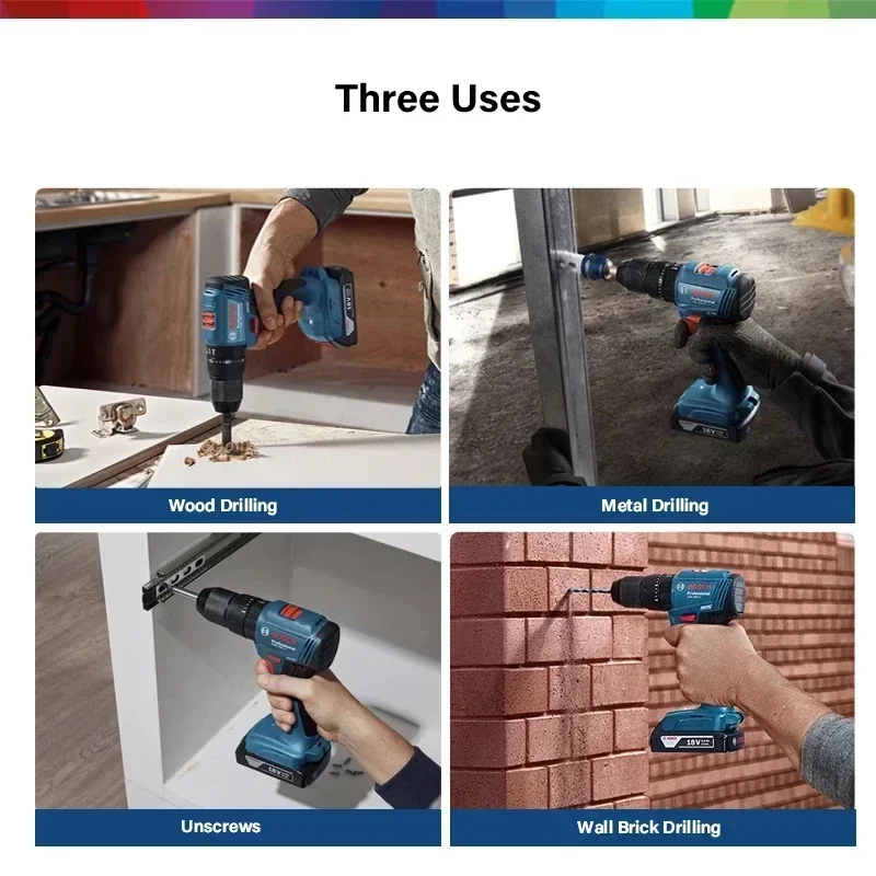 Bosch GSB 185-LI 18V Brushless Cordless Impact Drill 1900RPM Multifunctional Electric Screwdriver Power Tools (Without Battery) view 5