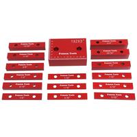 Fonson Woodworking Setup Blocks Height Gauge 9pcs Metric 15pcs Imperial Aluminum Alloy Setup Bars for Router Table Saw Accessory