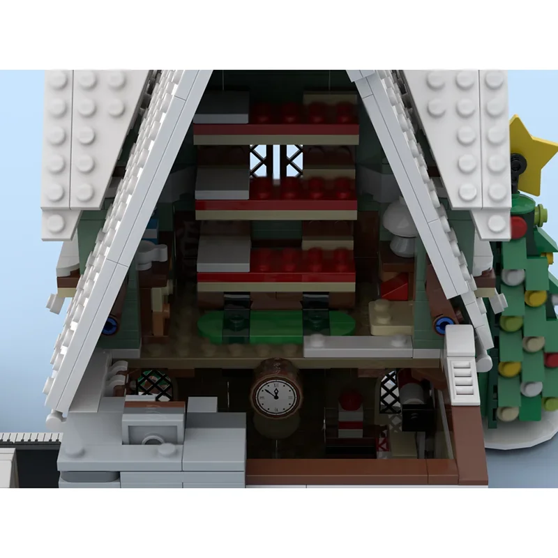 Moc Building Blocks Modular Elf Club House Technology Modular Bricks Model  Gifts Christmas Toys DIY Sets Assembly