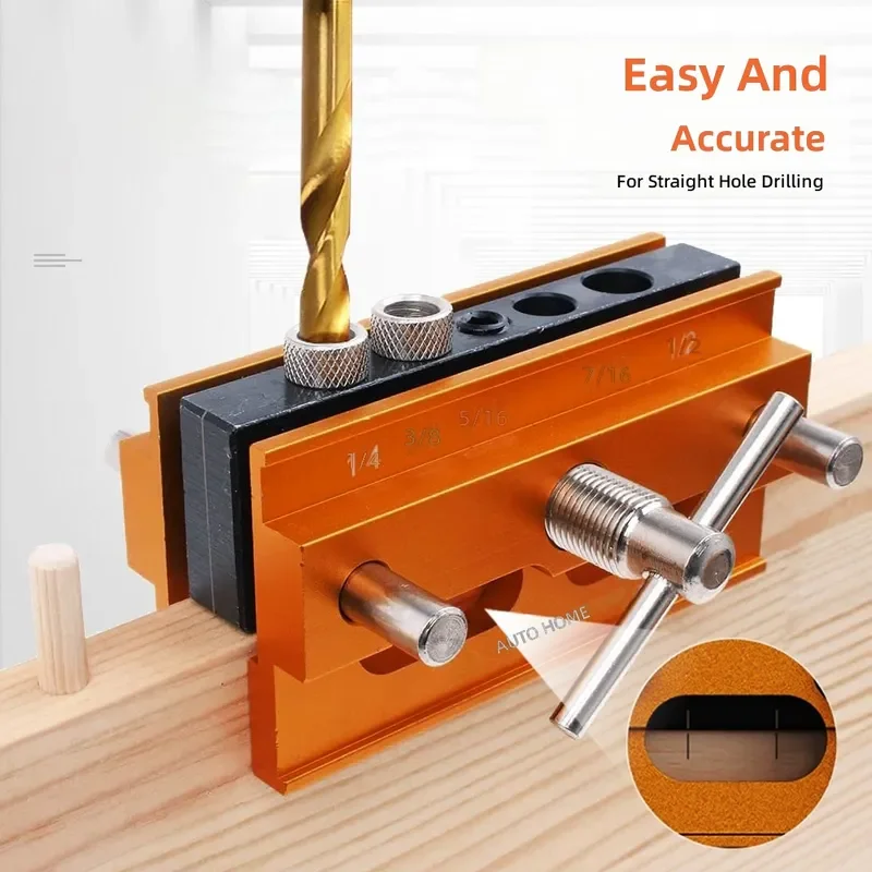 for Straight Hole Punching Drilling Positioner Pinning Nail Hole Furniture Woodworking Decoration DIY Fixture Drill Cover Log