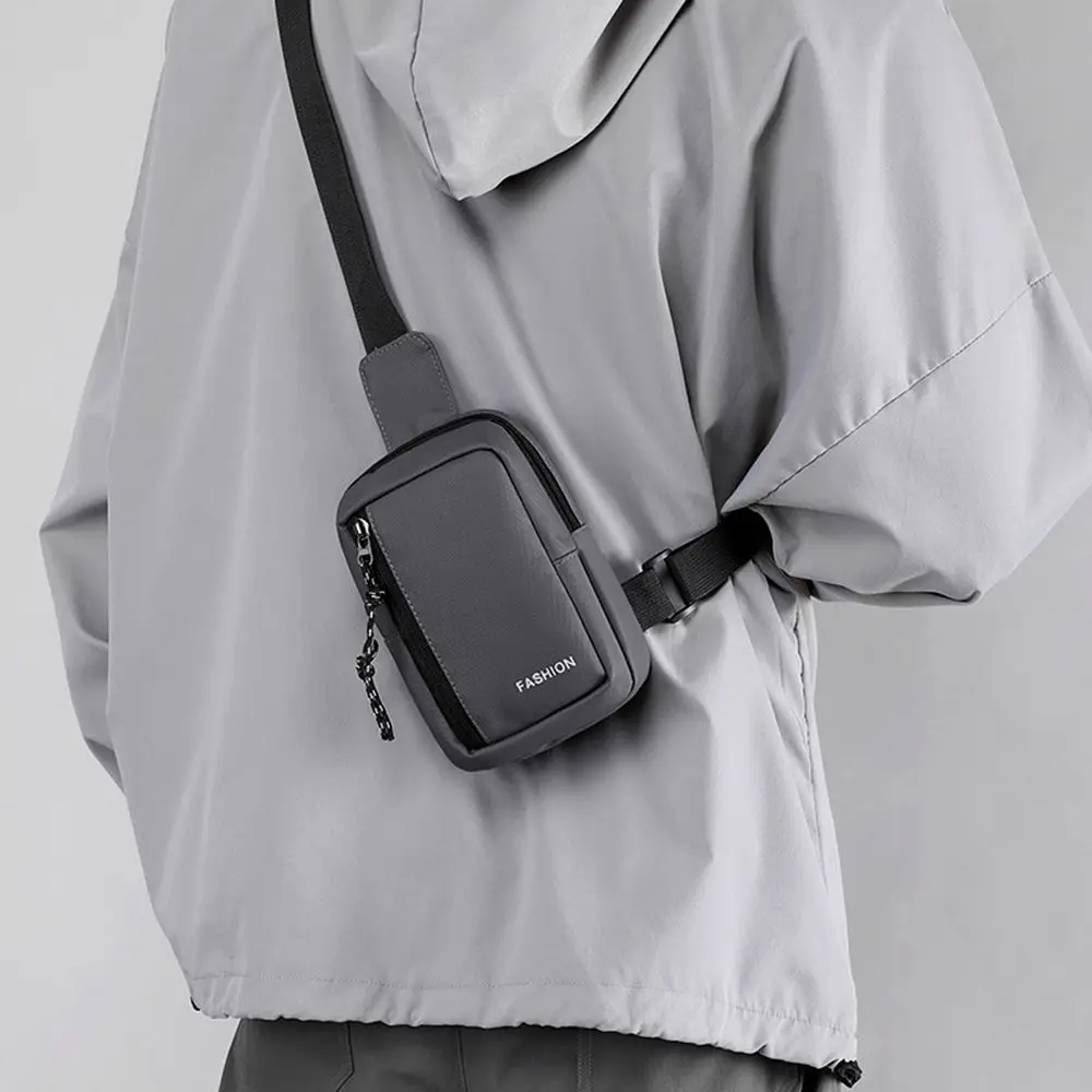 

Handbag Crossbody Oxford Chest Bags Solid Color Diagonal Small Backpack Messenger Mini Square Men's Shoulder Bag Phone