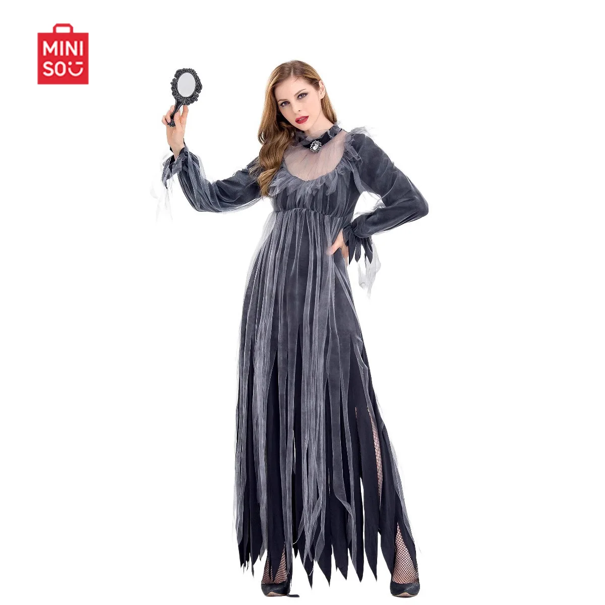 MINISO déguisement d'halloween Cos Costume Zombie Vampire démon Costume Bar fête fantôme foncé