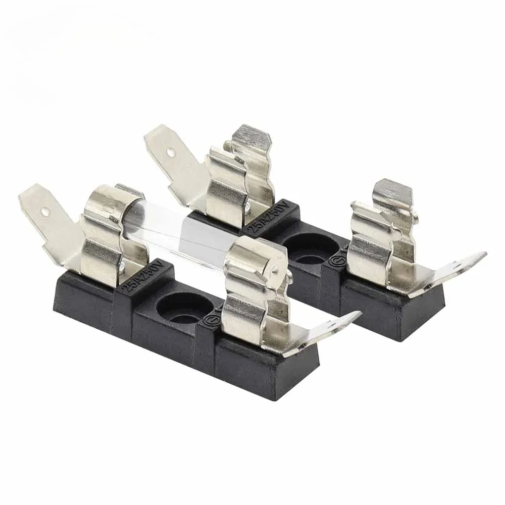 50PCS 6x30MM Fuse Holder 30A 300V Panel Mounting High Temperature Resistance Fuse Boxes 6*30MM
