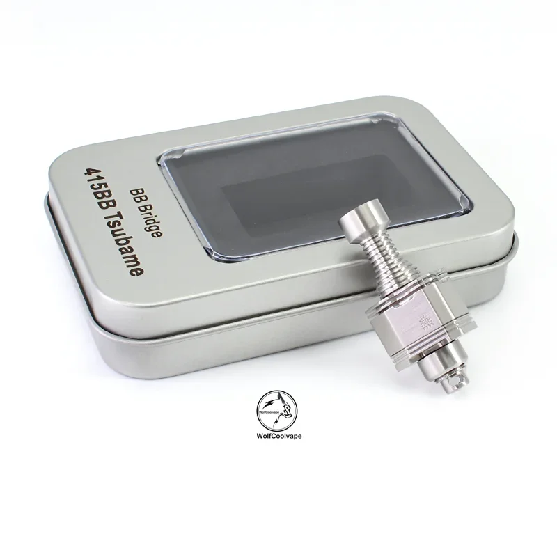 Wolfcoolvape 415BB Tsubame RBA Bridge Tank 316SS MTL Style per Boro Billet Box Mod con perni pneumatici 0,8x2 1,0x2 0,8x3 1,0 mm