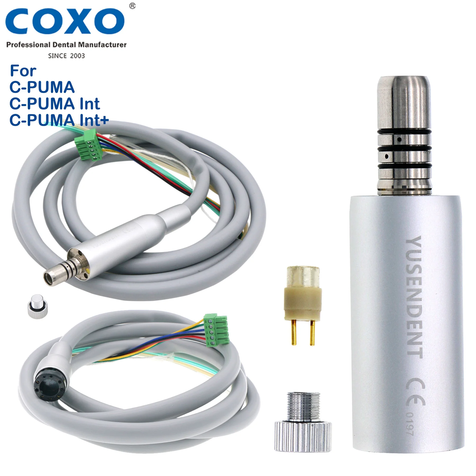 COXO Dental Electric Motor Brushless LED Clinical Micromotor System C-Puma/C-PUMA INT+ Spare Parts Cable Tube Bulb KIT