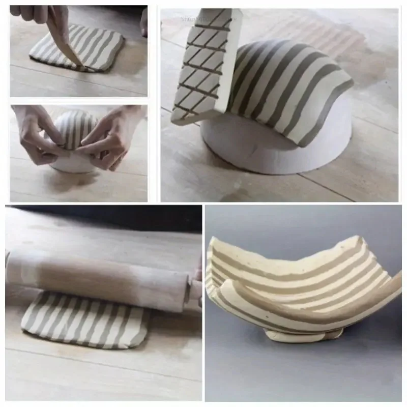 DIY Round Ceramic Bowl/basket Pottery School Teaching Modeling Tools，Pottery Tools Hemispherical/semi-circular Modeling Mold