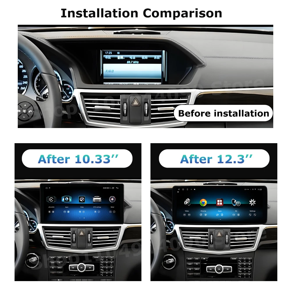 

Android 14 Car Radio Multimedia QLED Display for Mercedes Benz E Class W212 2009-2015 Wireless Carplay GPS Navi WiFi DSP Stereo