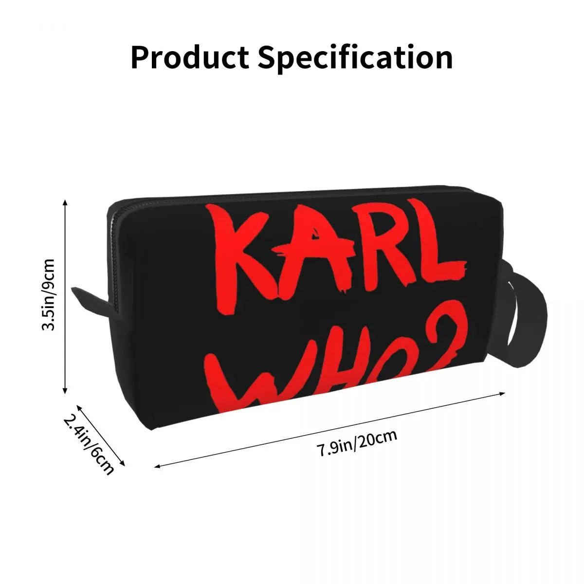 Custom Red Karl Who Slogan Travel Cosmetic Bag Women Makeup Toiletry Organizer Ladies Beauty Storage Dopp Kit