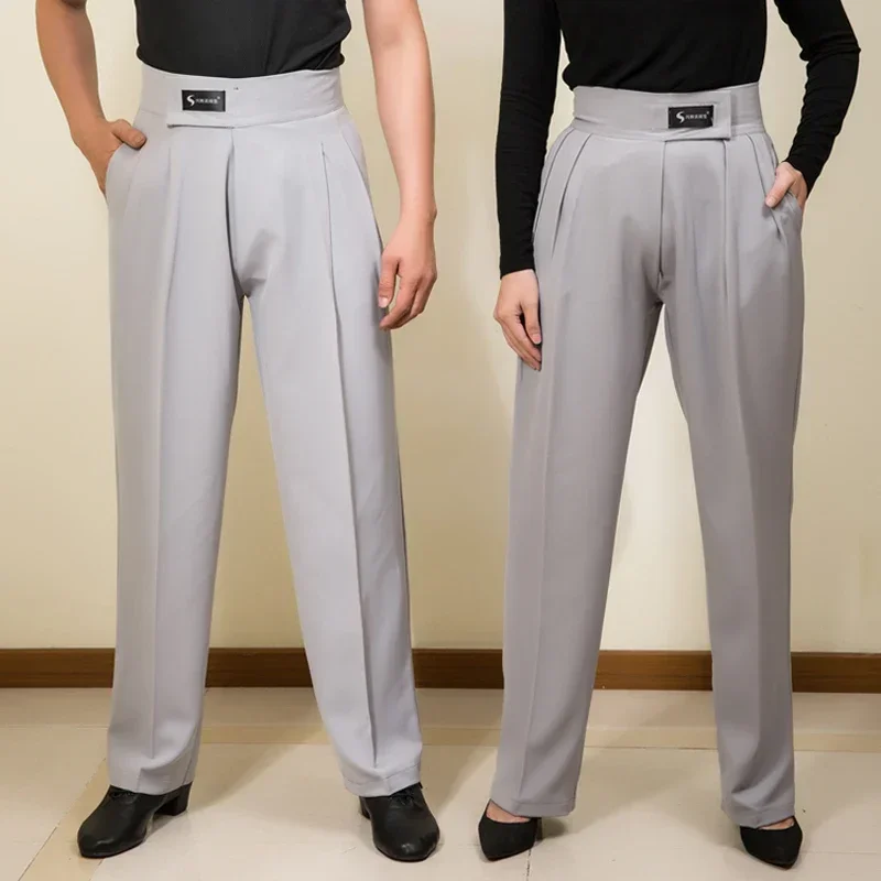 Pantalon de brevLatine Taille Haute pour Homme et Femme, Vêtement de Compétition, Salle de Bal Adulte, Cha Cha, Salsa, Valse, Noir