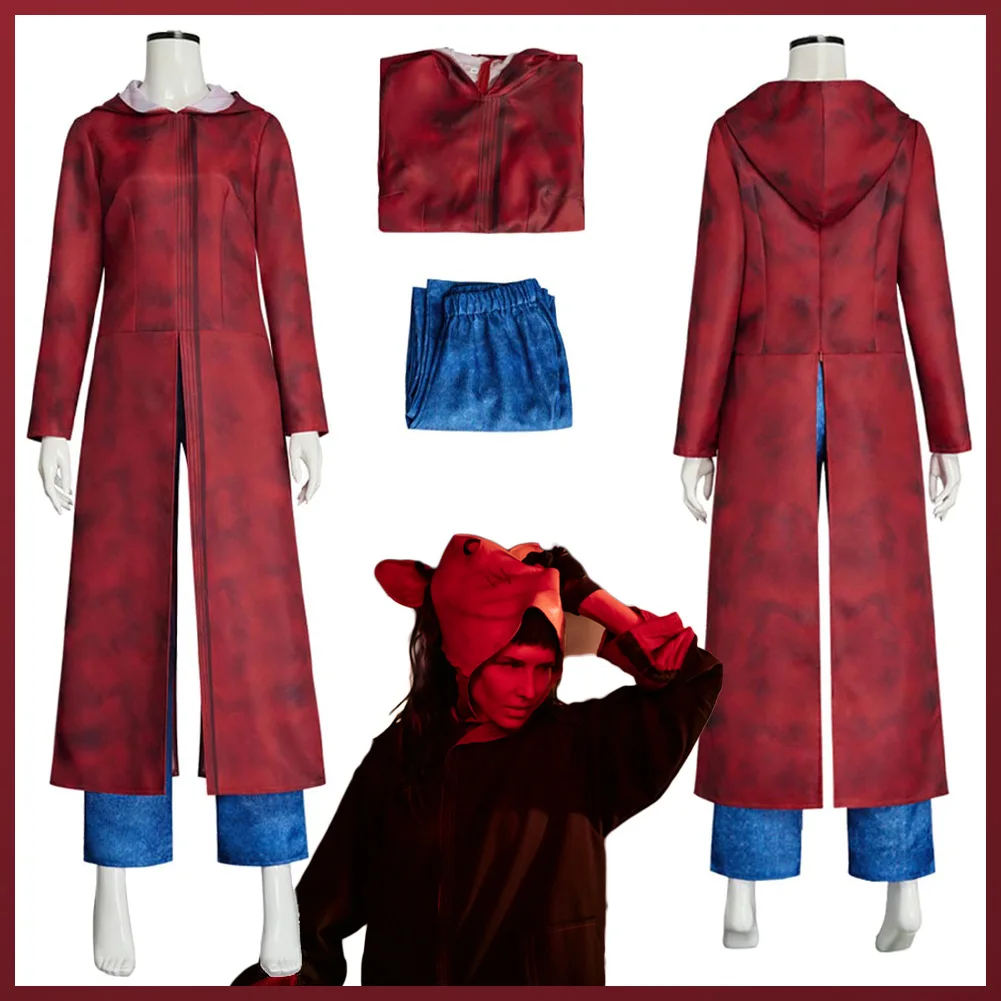 Horror Movie Saw X Costume Disguise Amanda Young Cosplay Fantasy Red Hooded Clothing Women Roleplay Fantasia Outfits Female