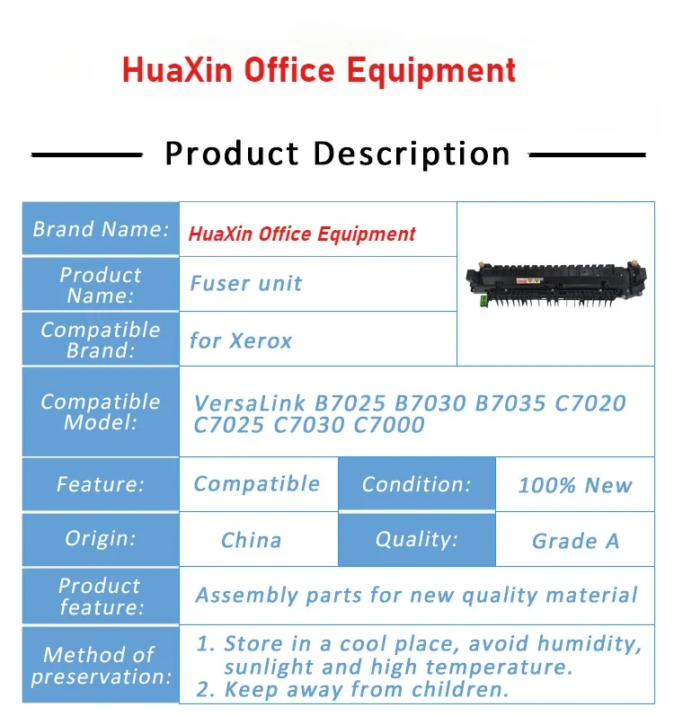 Per Xerox VersaLink B7025 B7030 B7035 Fissatore