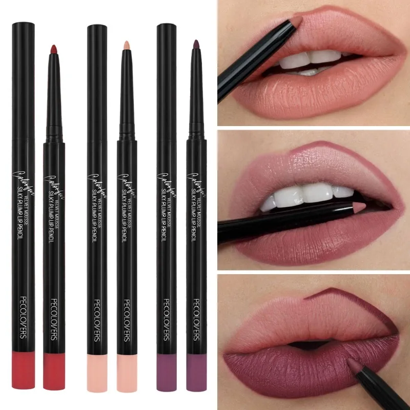 12-color Non-stick Cup Matte Lip Liner Lipstick Waterproof Natural Long-lasting Lipstick Multi-color Lip Cosmetics Lip Liner