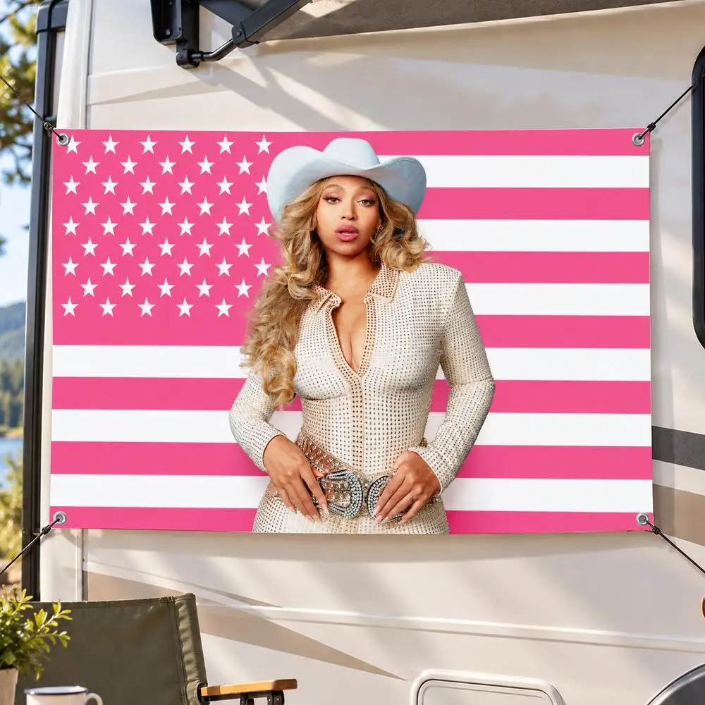 Music Pop Icon Beyoncé Flags Decorative Flag Banner Indoor Outdoor Garden Yard Patio Party Camping Wall Decor Gift