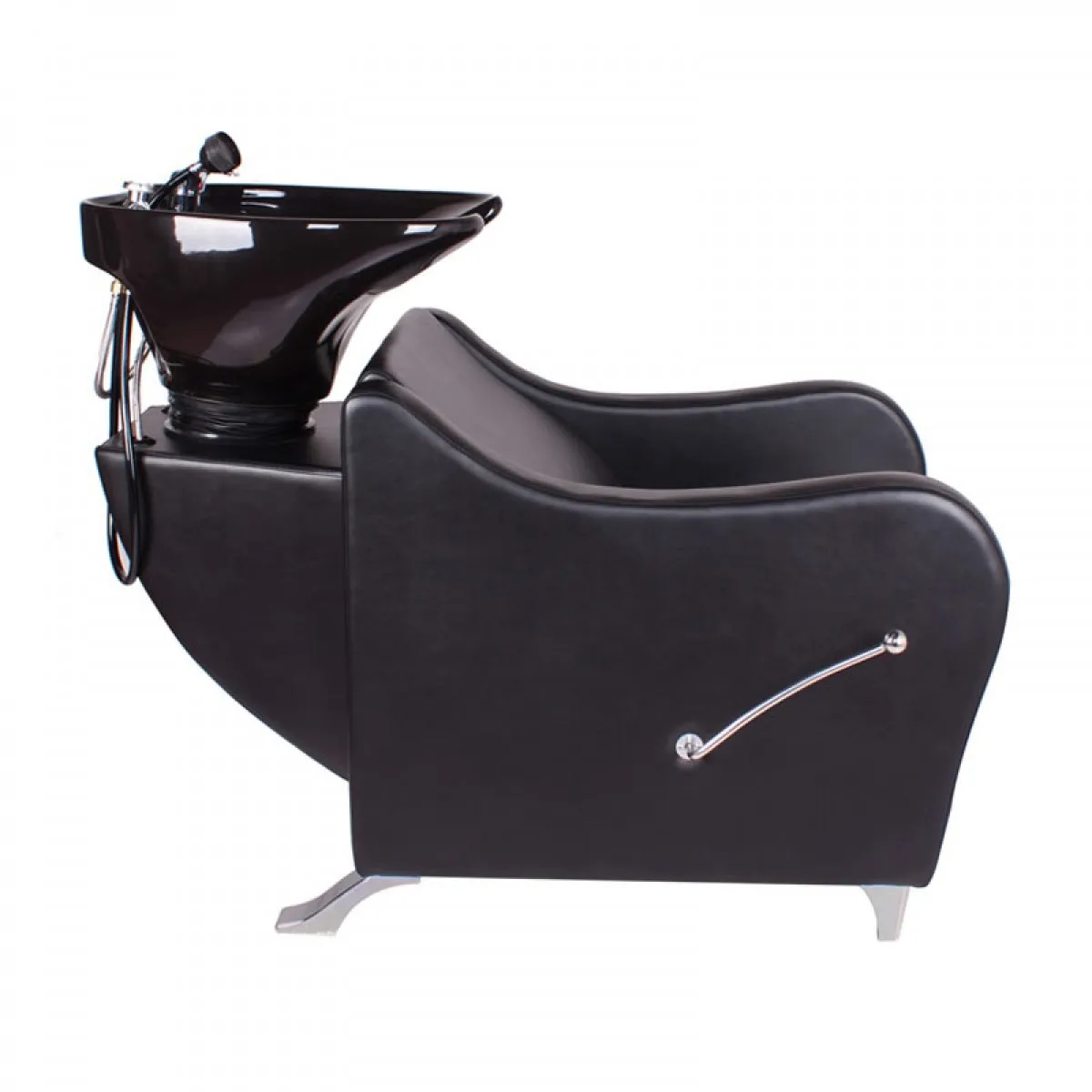 Barbershop seated shampoo bed semi-reclining ceramic basin hairdressing salon high-end shampoo chair flush bed