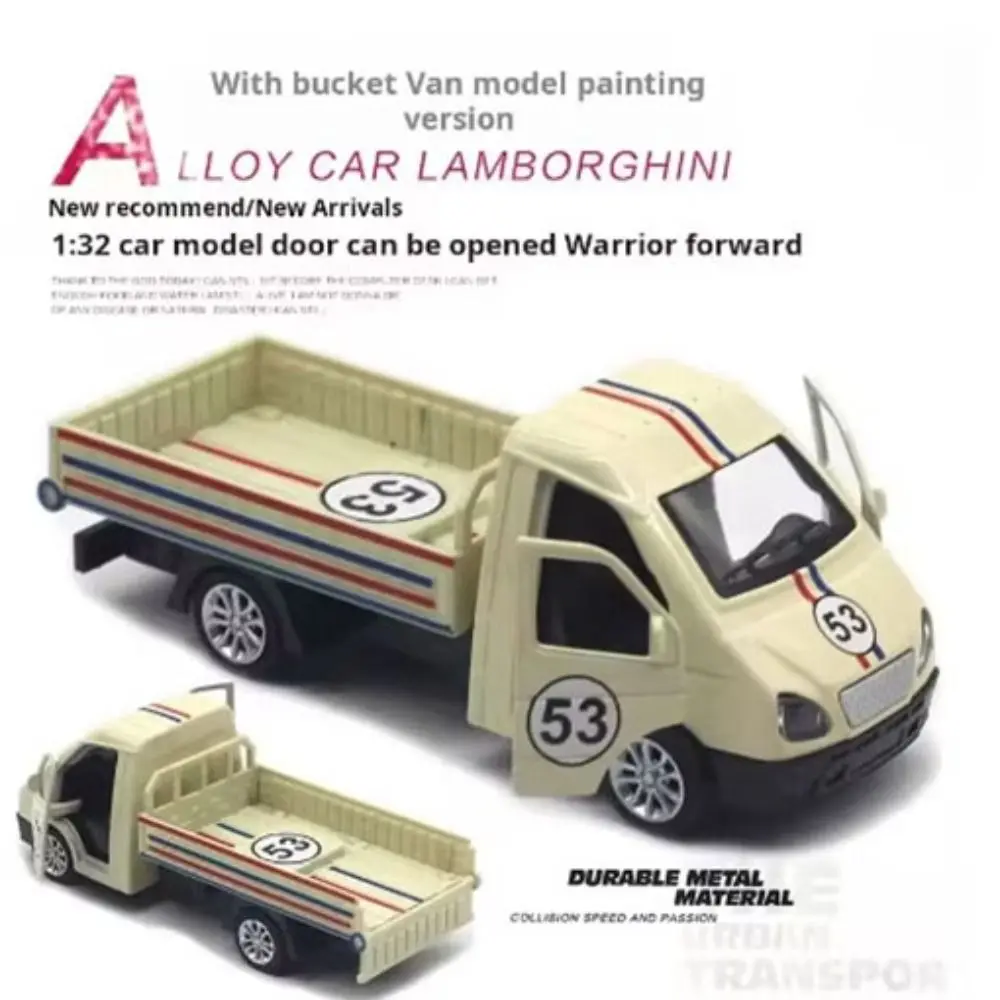 Simulation Vehicle Alloy Pickup Truck Model Open Doors Vintage Alloy Pull Back Car Retro Pull Back 1:32 Alloy Car Model