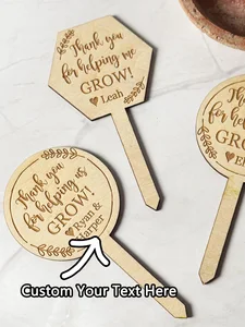1PC Custom Wooden Plant Tag - Personalized Engraved Name, Potted Plant Use, Cozy Style, DIY, Laser Engraved, Ideal Daily Use Gar