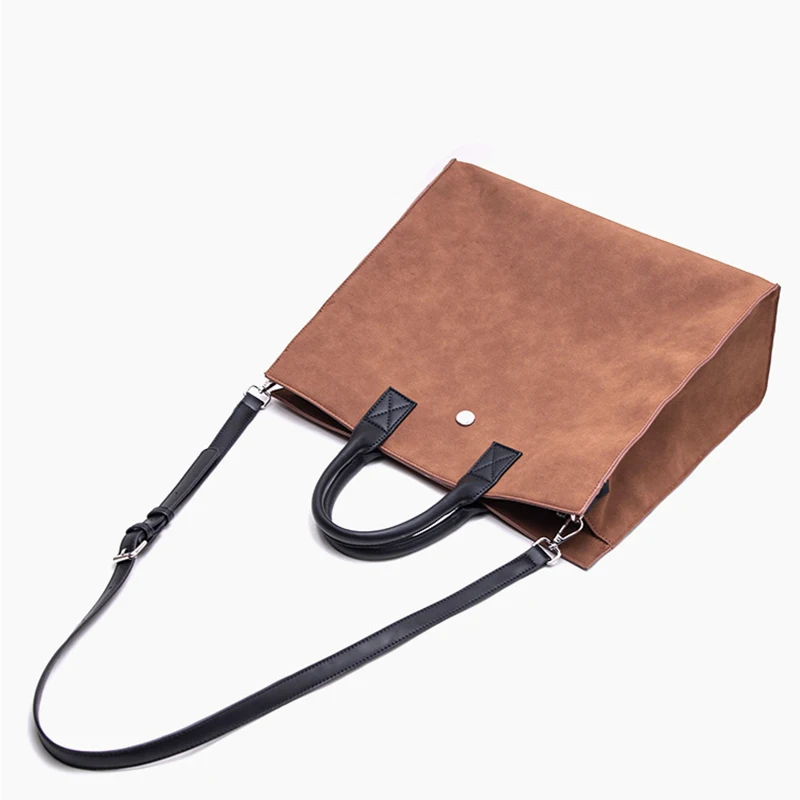 Bolsa Crossbody de couro fosco para mulheres, bolsa de grande capacidade, maleta de ombro, bolsa mensageiro, designer de luxo, Reto, senhoras