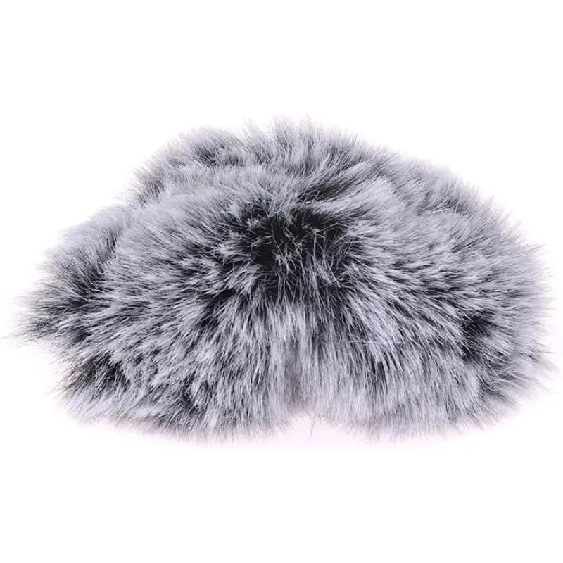 1-個の高品質の毛皮のようなマイク風防カバー、電話およびほとんどのラベリアマイク用の防風マフ
