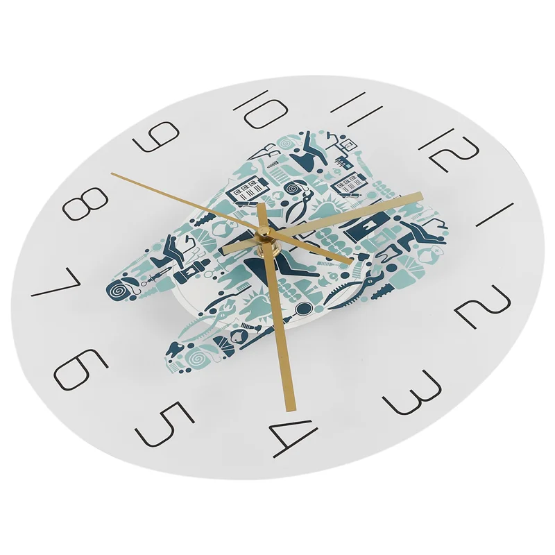 

Изысканно-красочные настенные часы с зубами в клинике, акриловые подвесные часы, тихий механизм, настенные часы, декор, настенные часы