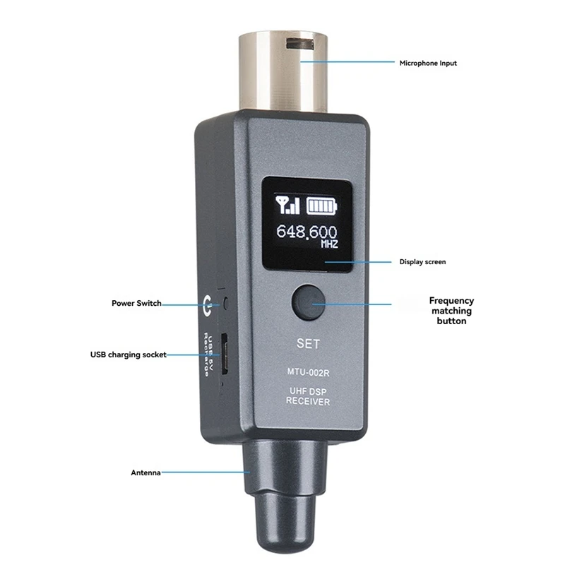 Microphone Wireless System Micphone Wireless Transmitter UHF Transmitter Receiver Mi Line For Dynamic Condenser