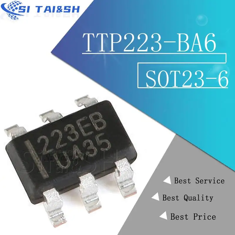 10PCS TTP223-BA6 SOT23-6 TTP223 SOT