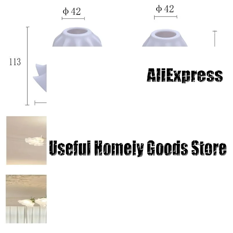 

Белая DIY настенная люстра для ночного ресторана, замена E27, пластиковый колокольчик, орхидея, абажур, подвесной светильник, аксессуары, детали стола