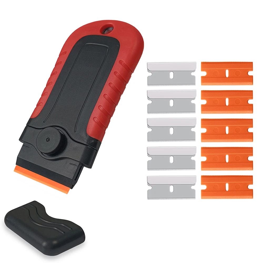 Multi-Purpose Razor Scraper with 10Pcs Blade Car Window Tint Ceramic Glass Oven Paint Adhesive Label Sticker Vinyl Decal Removal