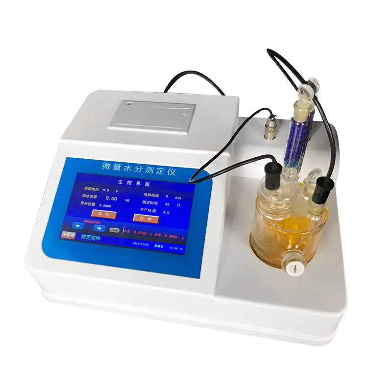 

Automatic Oil Water Content Tester Moisture - Karl Fischer Coulometric Titrator Volumetric Test Method