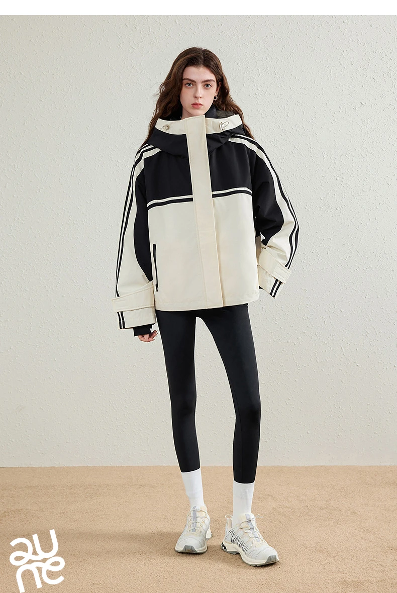 TOYOUTH Women's Short Down Jacket 2026 Winter New College Sporty Windproof Warm Liner Two Piece Set
