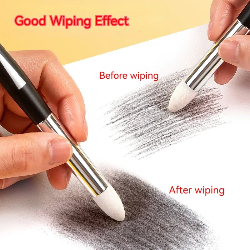 2Pcs Artist Blending Pen Washable Sketch Rubbing Sponge Brush Reusable Drawing Art Blenders Correcting Lightening & Highlight