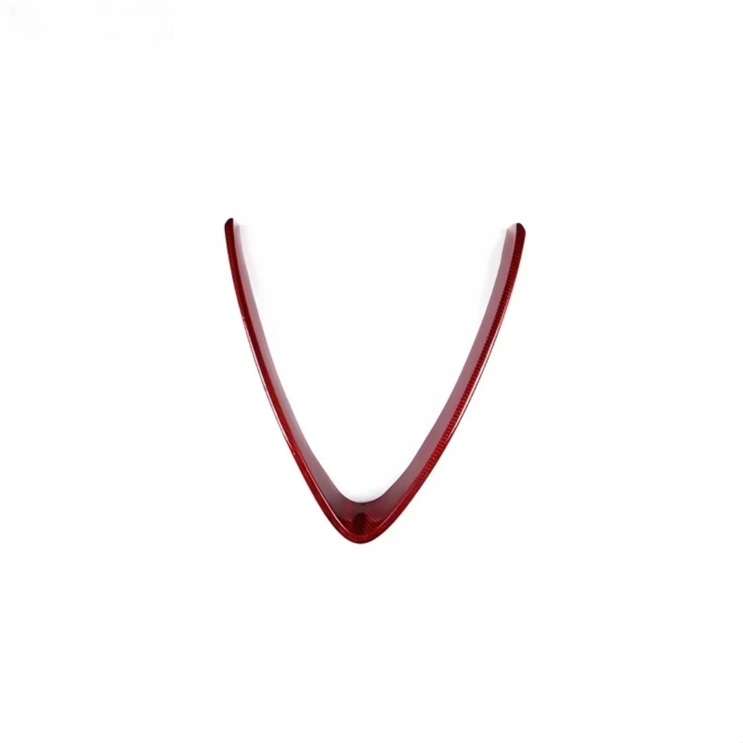 For the  Giulin Dry Carbon Fiber Front Bumper Grille Decorative Mesh V-shaped Frame Exterior Modification Accessories