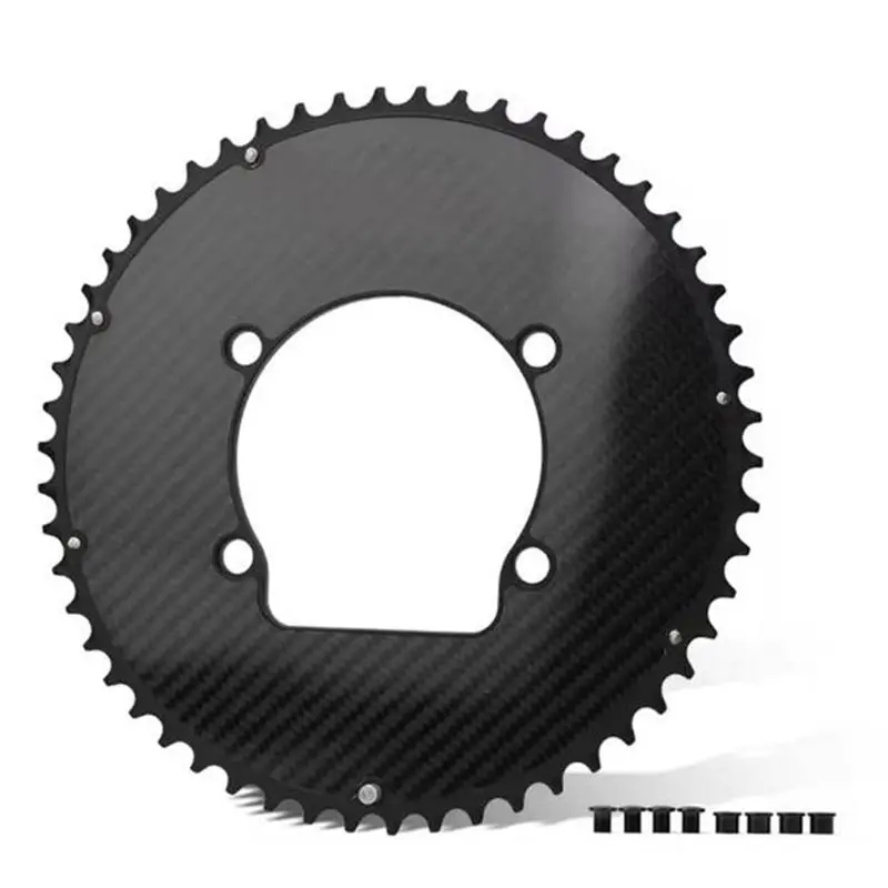 NEW HOT In Stock-Carbon Fiber Chainring Set 110BCD Dual Speed Road Bike For Racing- Includes Fixing Bolts 52-36T Chain Ring Upgr