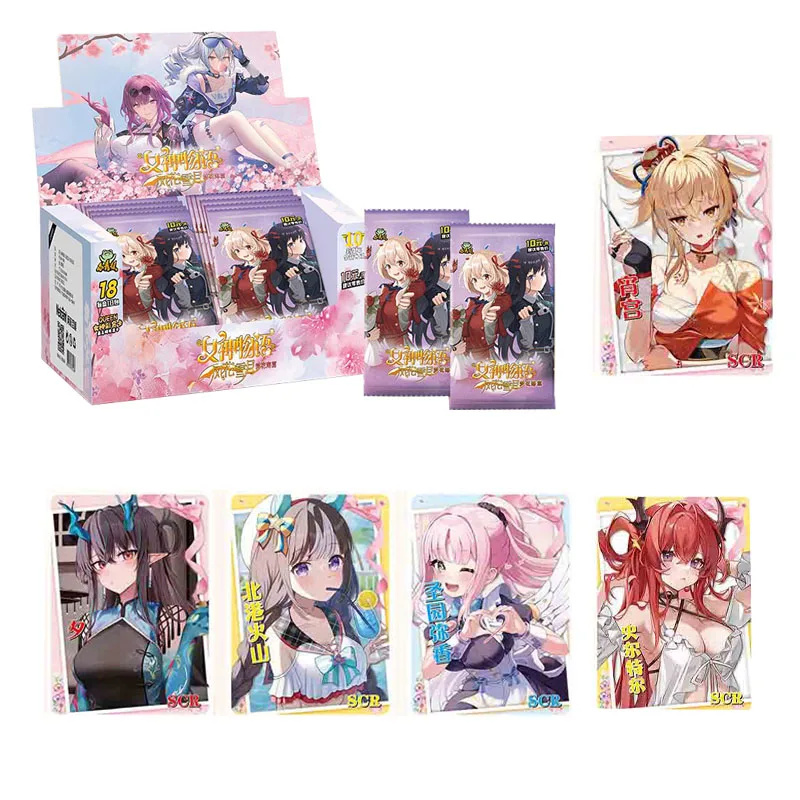 

Goddess Story Collection Cards 10m05 Full Set Box Beautiful Color Pink Anime Cards Gifts For Birthday Children