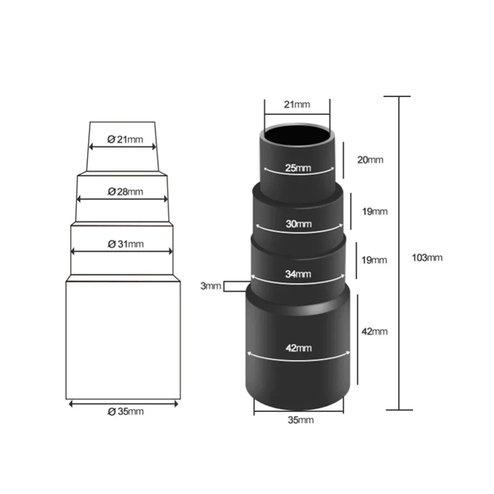 4-layer Vacuum Cleaner Tube Adapter For Karcher NT 361 Parts 42/34/30/25mm Hose Accessories Adaptor Connector