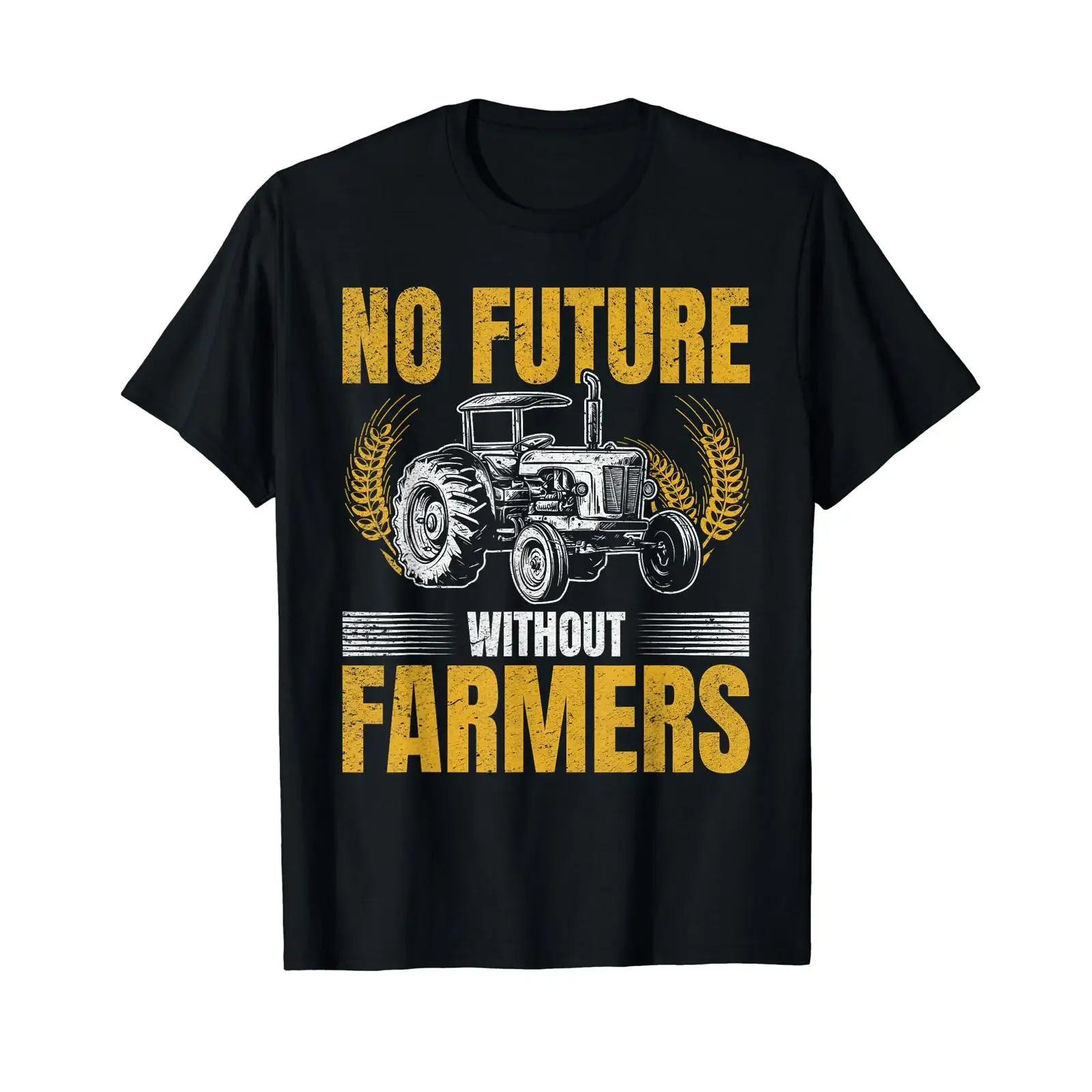No future without farmers T shirt for everyone involved in agriculture vintage Washed fashion homme Unisex Casual