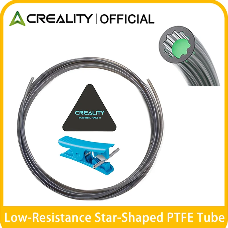 

Creality Original Low Resistance Star-Shaped PTFE Tube Cutter with Heat-Resistant 1/2/5m PTFE Tube for FDM 3D Printer Parts