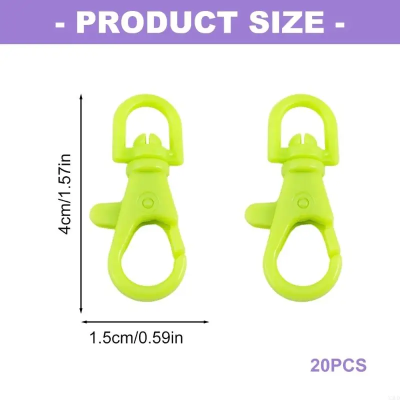 

20Pieces Dopamine Plastic Lobster Clasps Durable Crafting Supplies Jewelry Making Accessories Suitable for Creators