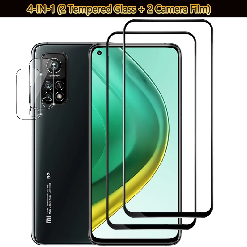 4-IN-1, Tempered Glass + Camera Film for Mi 10T Pro High-quality Glass Mi10T Xiaomi 10 T Pro Screen Protector Xiaomi 10T