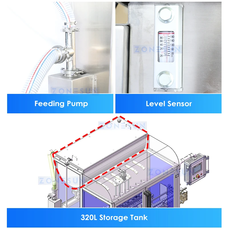 Zonesun Liquid Filling Machine High Speed Bottle Filler Shampoo Bottle Filling Machine Honey Bottling Equipment ZS-CL6T