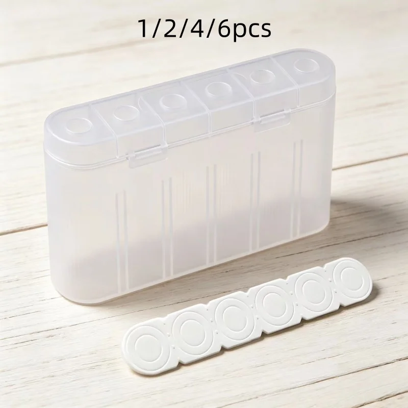 1/2/4/6 PCS Battery Storage Box, Holds 6pcs 18650 Batteries with Protective Pads, Sturdy & Portable Case, Batteries Not Included