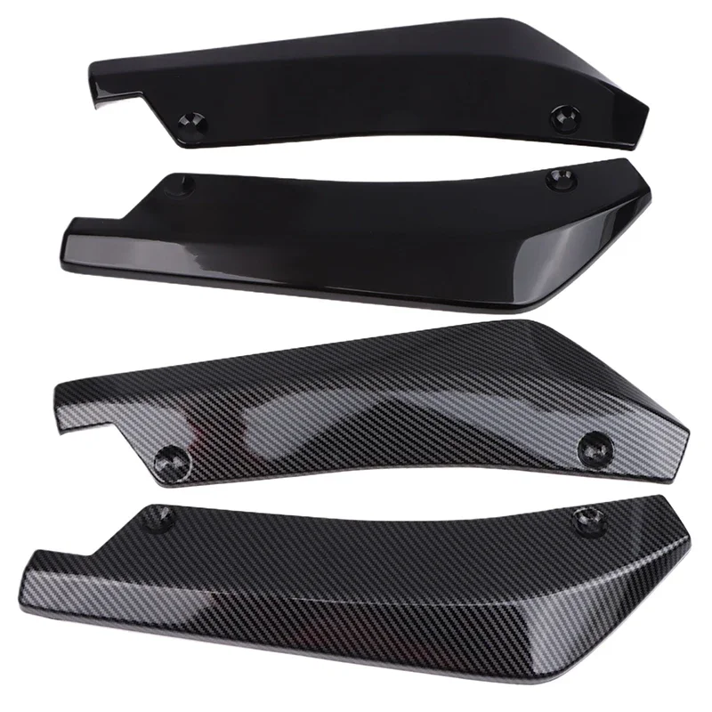 1 Pair Carbon Fiber Winglets Side Skirt Extension Car Front Rear Bumper Strip Lip Spoiler Diffuser Splitter Scratch Protector