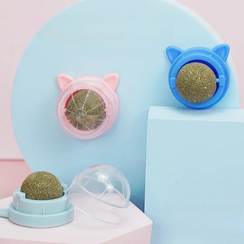 

Rotating Cat Mint Ball New Cat Ear Toy Interactive Licking Music Pet Supplies. toys natural catnip