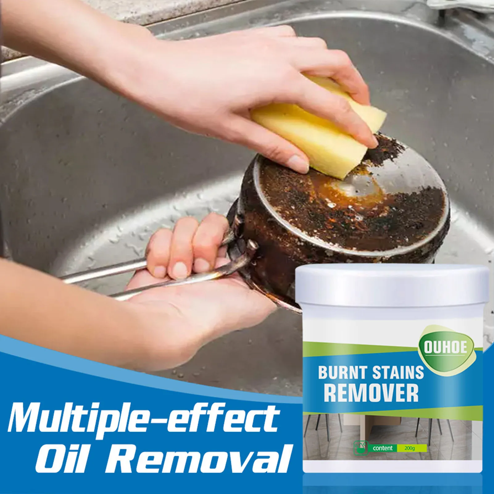 30g/200g Biodegradable Quick Cleaning Stone Stain Remover White Powder Kitchen Household Cleaning Agent All-Purpose Cleaner