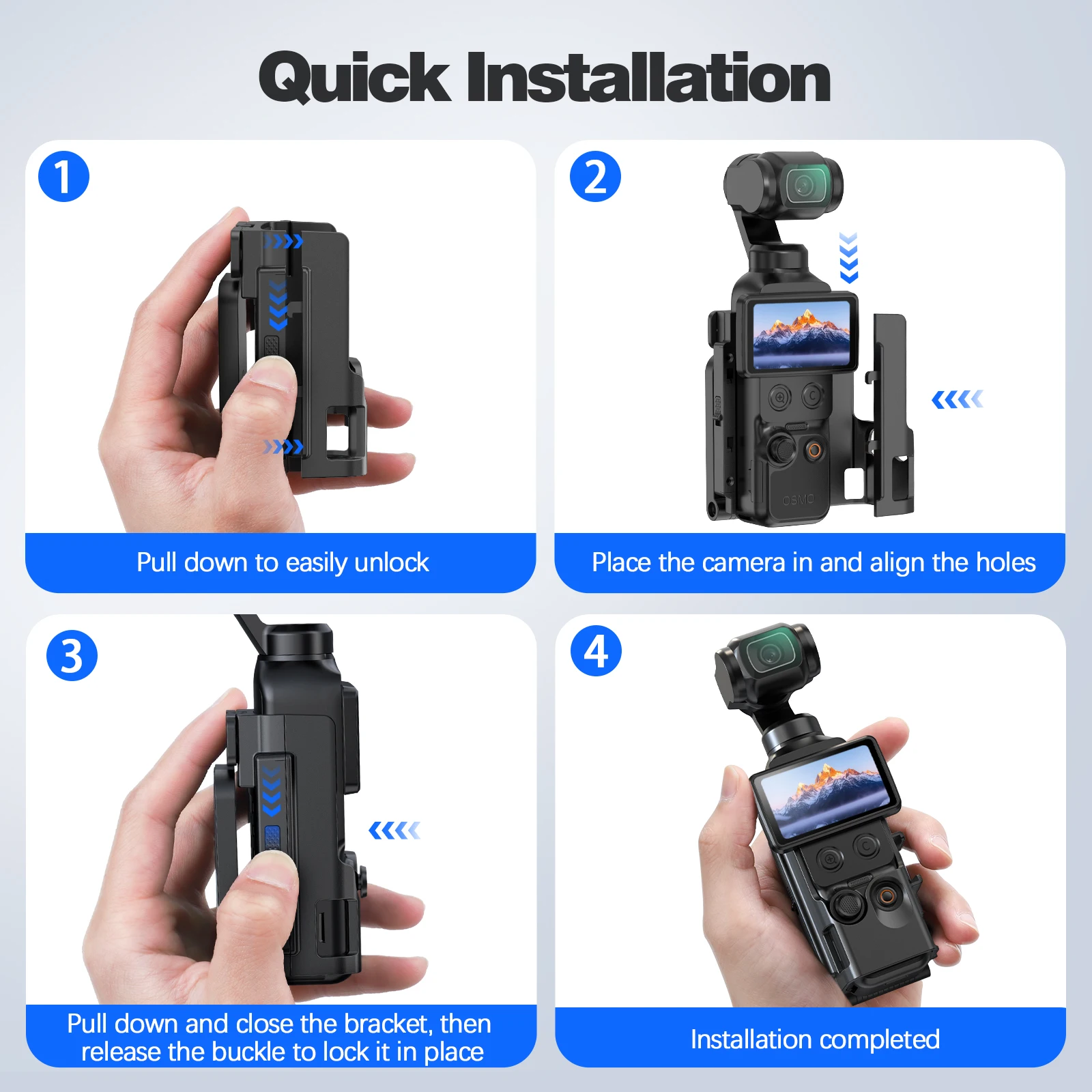 Magnetische Halterung Kompatibel mit DJI Osmo Pocket 4 Zubehör Klemm-Magnethalter für Desktop/Vertikal Verstellbar – Detail 12