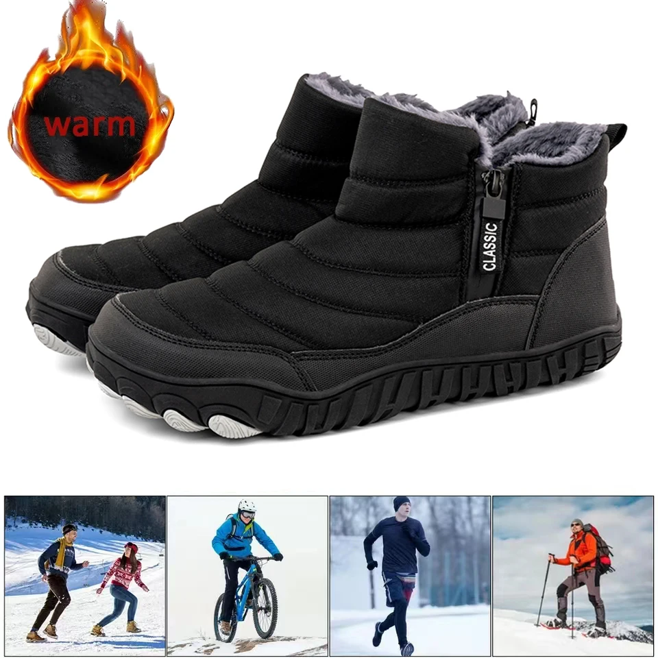 Women's Winter Hiking Boots Minimalist Anti Slip Dirt Resistant Outdoor Work Safety Men's Shoes Women's Large Size Snow Boots