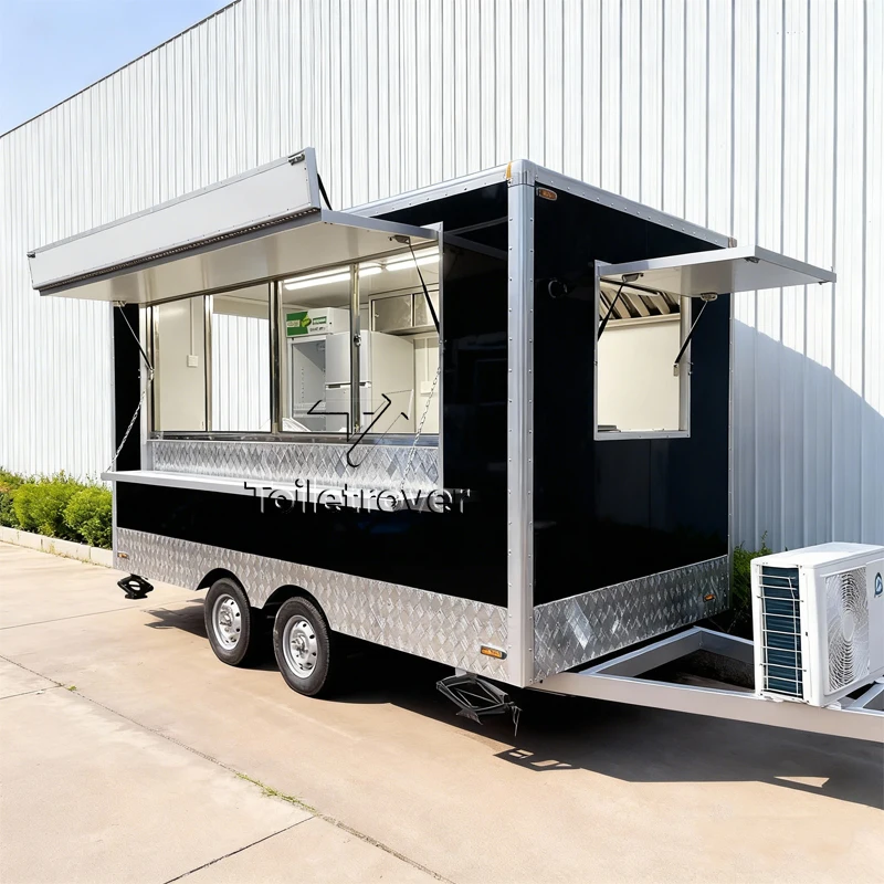 

Commercial Food Trailer Coffee Pizza Vintage Custom Food Truck Hot Dog Mobile Falafel Food Trailer with Full Kitchen Equipment