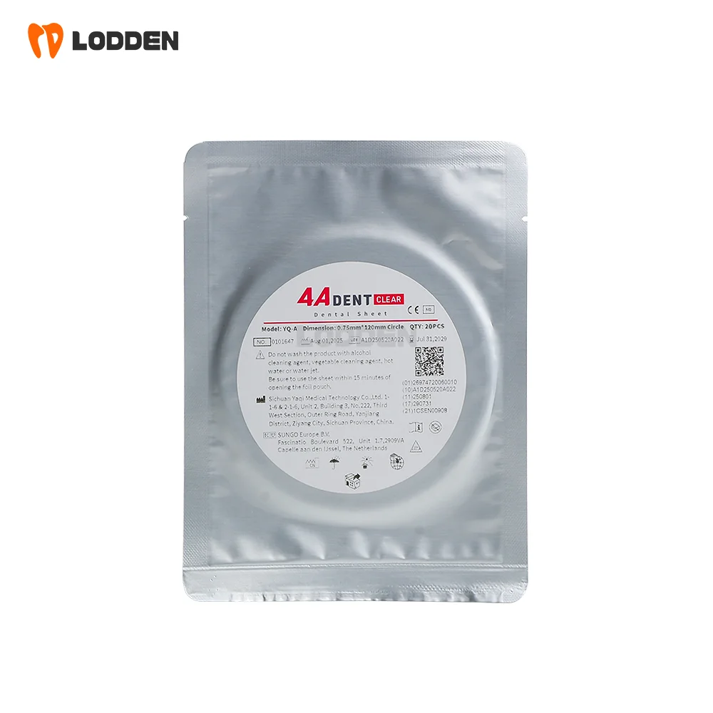 Lodden dental orthodontic clear aligners, a laboratory-grade clear aligner material suitable for clear aligner treatments.