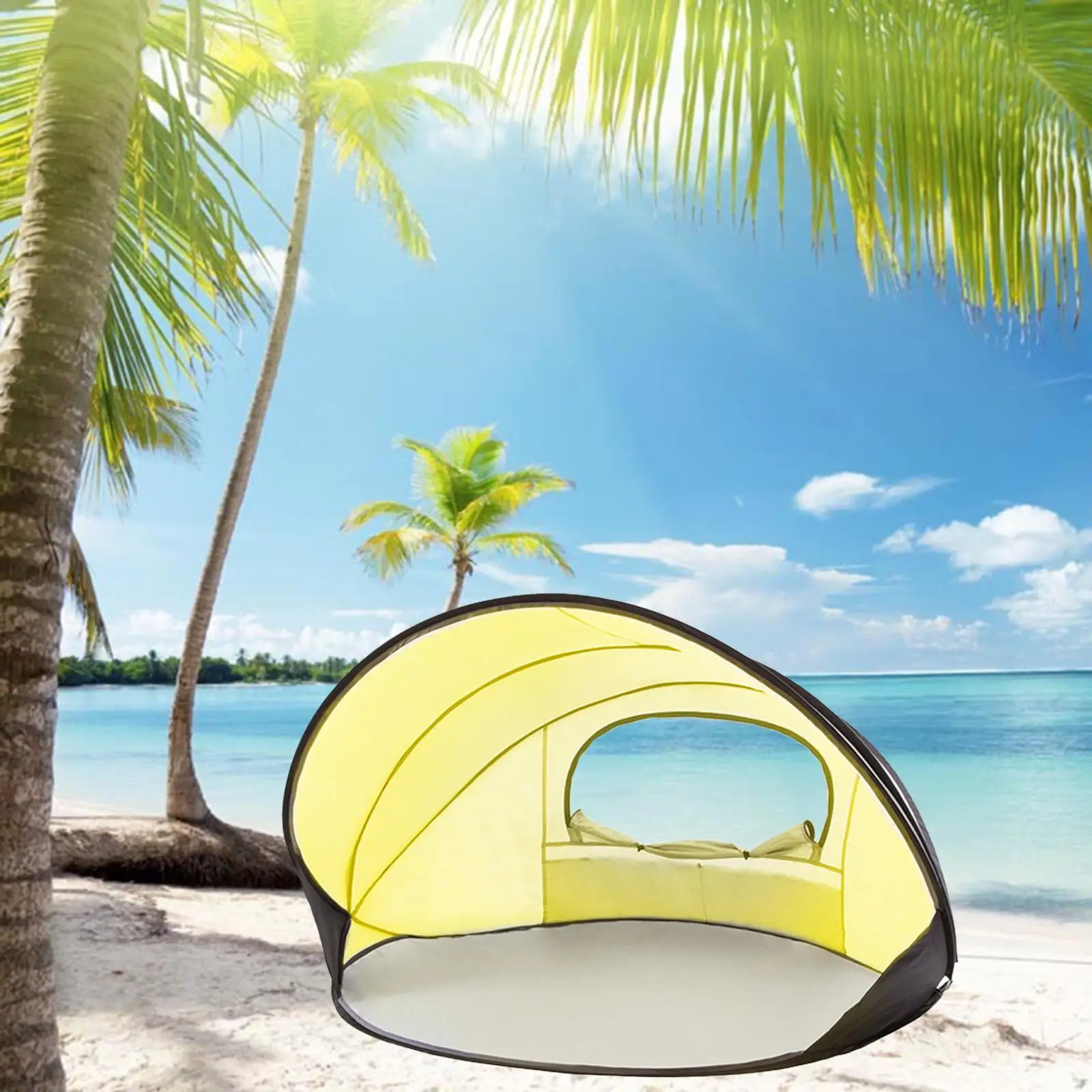 Beach Tent Pop up Beach Shade 2 Person Beach Umbrella Durable Structure Good Ventilation for Park Lake Portable Lightweight