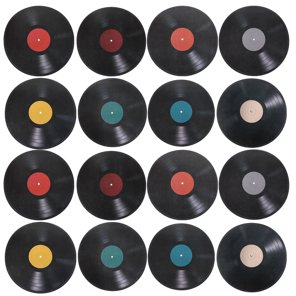 

16pcs Vinyl Record Wall Stickers 24 5x24 5cm Reusable Decorative Retro Music Party Deals Bedroom Wall Cd Decor Coffee Bar
