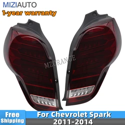 For Chevrolet Spark 2011 2012 2013 2014 1 Pair LED Rear Tail Lights Assembly Car Accessory Turn Signal Brake Stop Lamp